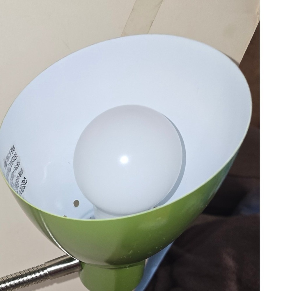 Lime Green Gooseneck Desk Lamp Retro Mid Century Modern Flexible Task‎ Light - Picture 6 of 7